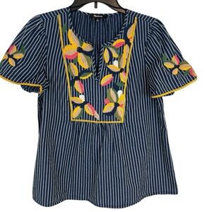 Madewell Embroidered Fable Top cotton relaxed fit
